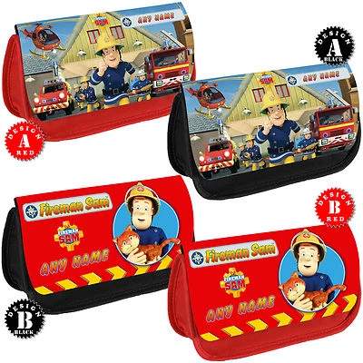 Fireman Sam personalisierte Bleistifthülle Schule Kinderzimmer Geschenk hinzufügen Kinder Name