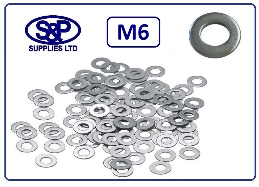 Lot De 50 Rondelles Plates M6 En Acier Inoxydable 304 - 6x10x0.5mm - Ultra Mince