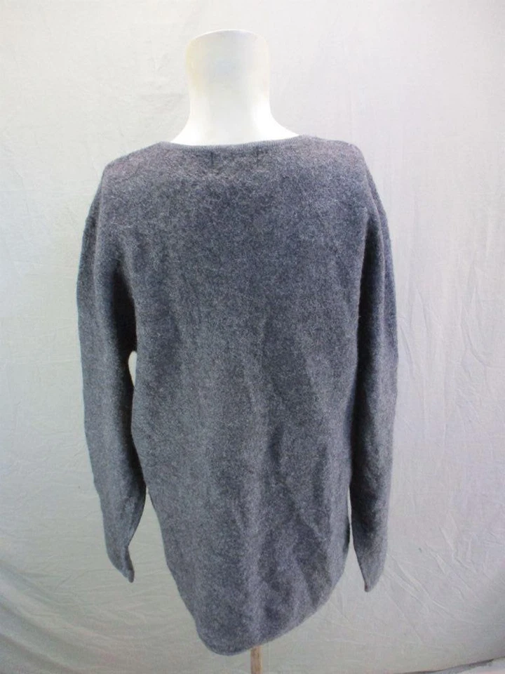 Suéter Pullover Sonoma Talla L Para Mujer Gris Algodón Lana Cuello en V Manga Larga 7Y363 Foto 4 de 4