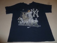 NIKE TEAM DEREK JETER SHIRT YOUTH NEW YORK YANKEES MLB KIDS NAVY BLUE BOY TEE >>
