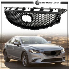 Fit For Mazda 6 2014 2015 2016 Front Bumper Grille Mesh Honeycomb Glossy Black