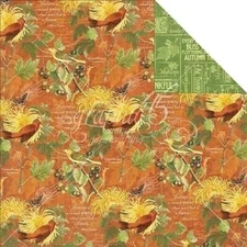 Graphic 45 Time to Flourish Collection Fall 12 x 12 November Flourish Cardstock