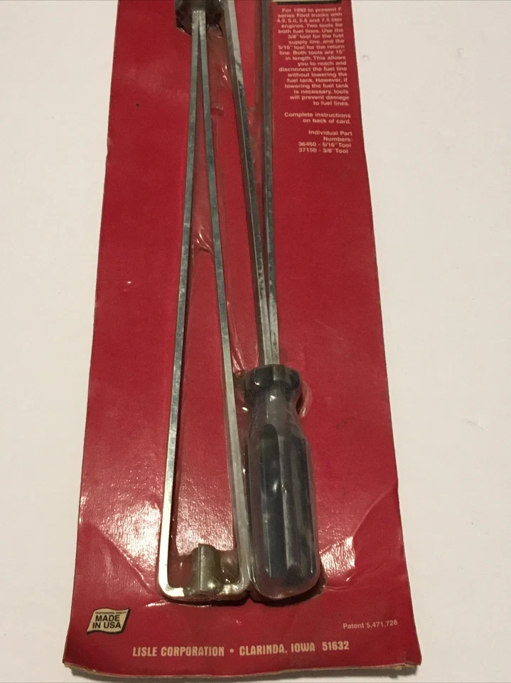 Lisle Tools Juego de Destornilladores Línea de Combustible 15" Largo Ford Truck 3/8" 5/16" Foto 3 de 4
