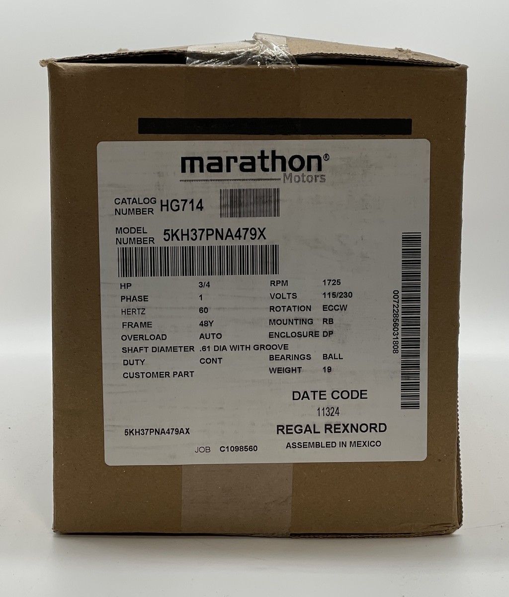 Marathon 5KH37PNA479AX Electric Pump Motor New Factory