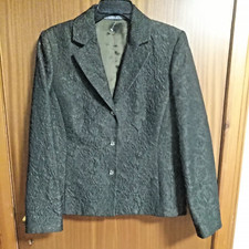 New Libra Women Brown Textured Lined Short Blazer Jacket Uk 10 Stunning Stylish