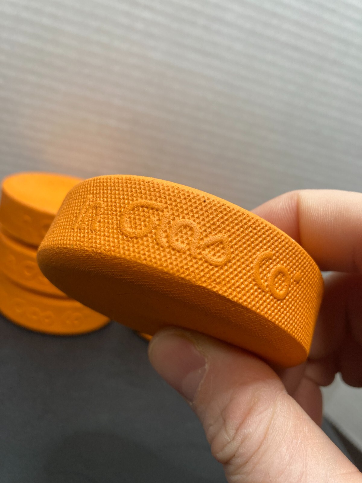 SIX Inglasco Orange Sponge Ice Hockey Shot Blocking Training Puck eBay