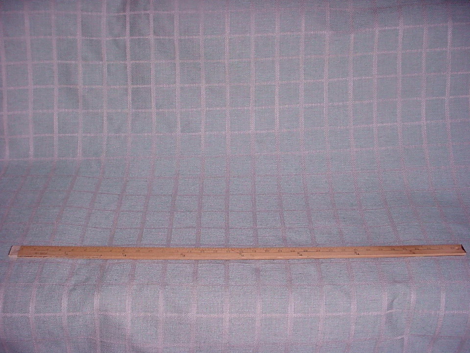 2-7/8Y Cowtan Tout 11152 Corsica Aqua Blue Textured Plaid Upholstery Fabric - Image 2 of 4