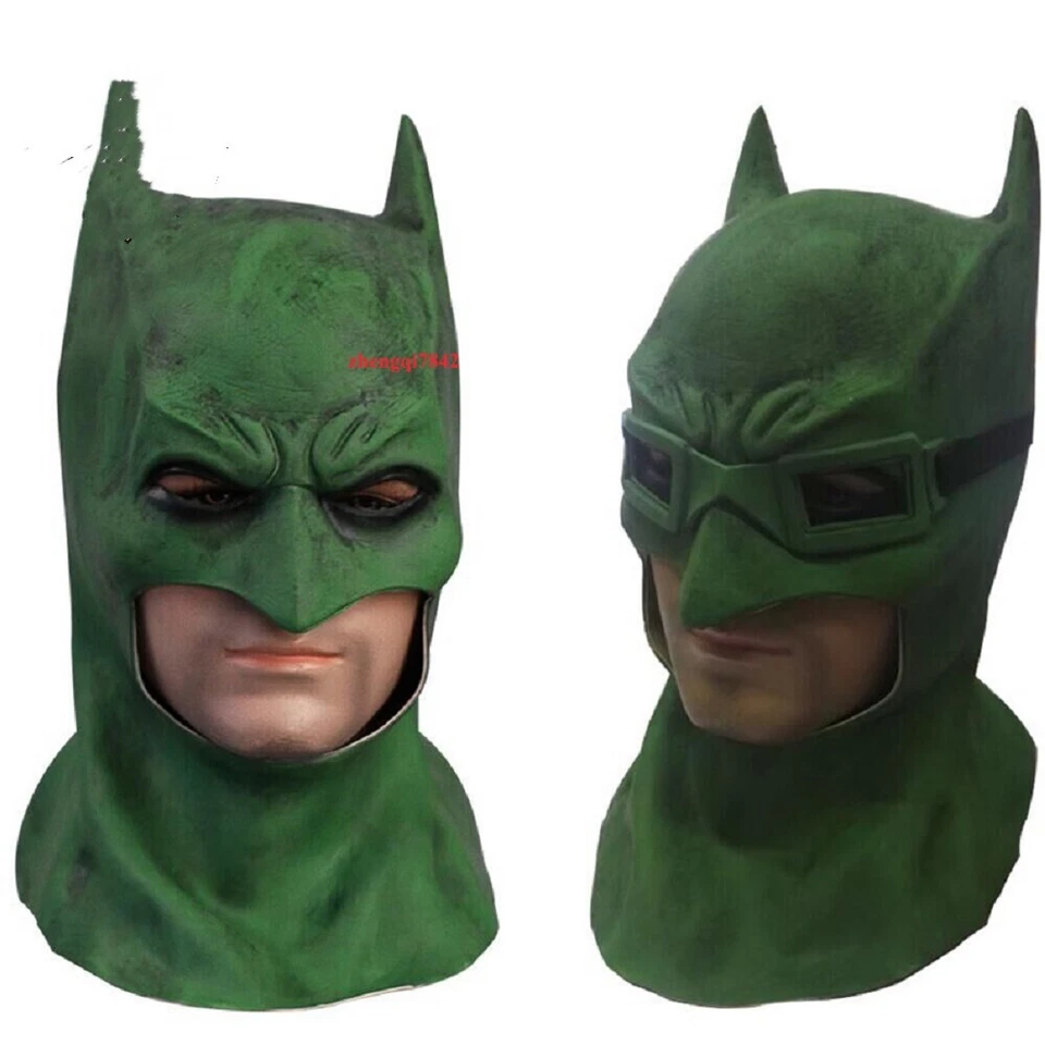Casco de látex cara completa Batman Cosplay máscara tocado accesorio fiesta utilería regalo Foto 4 de 4
