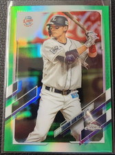 2021 Topps Chrome NPB Takumi Kuriyama Green Refractor /99 Card #214