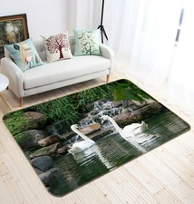3D Swan Lake Tree G093 Animal Non Slip Rug Mat Elegant Photo Carpet Wendy