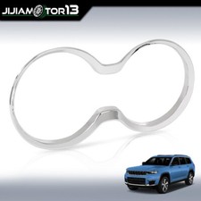 Fit For 2011-2021 Jeep Grand Cherokee Front Cup Holder Frame Cover Trim Chrome Fit For 2011-2021 Jeep Grand Cherokee Front Cup Holder Frame Cover Trim Chrome