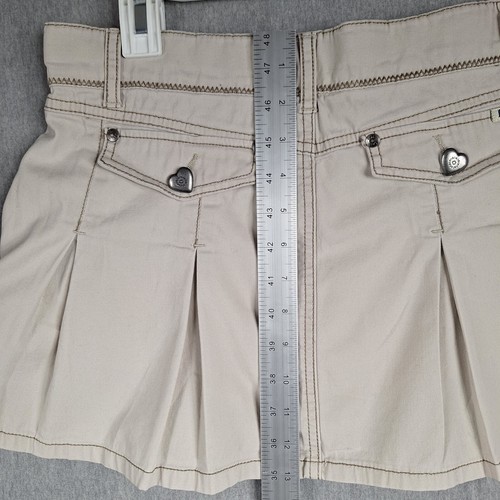 L.e.i. CHELSEA Skirt Girl's Size 16 Creme Color Adjustable Waist Lowrise Skort - Picture 11 of 15