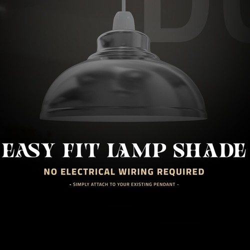 Industrial Ceiling Pendant Light Shades Retro Style Curvy Dome Shape lamp Shade - Picture 137 of 141