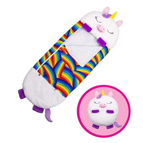 Sleeping Bag Happy Napping Napper Kid FUNNY Pillow Warm Camping Unicorn 180cm - Picture 10 of 16