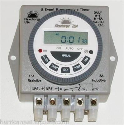 Flexcharge PRGTMR12V Real Time Programmable Digital Timer 12V 