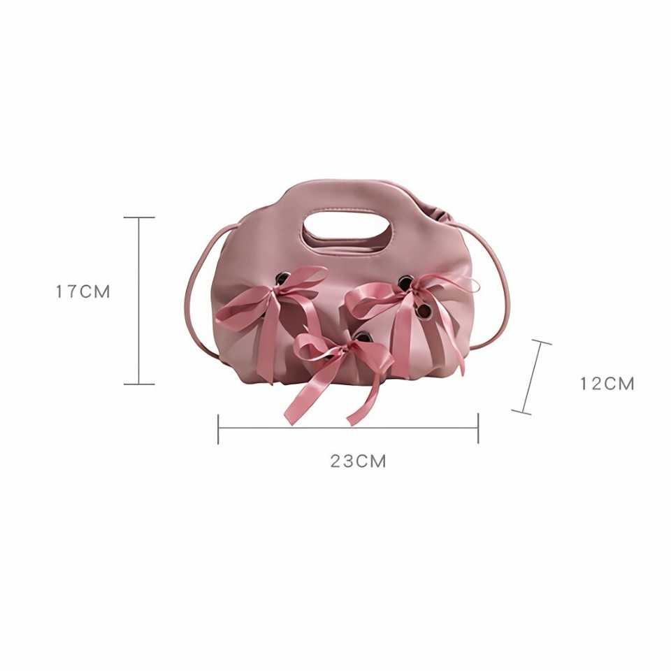 Highcapacity Bow Crossbody Bag PU Handbags Fashion Shoulder Bags Women