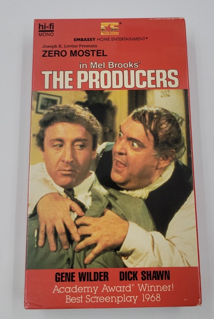 The Producers, 1967 (VHS, 1987) Gene Wilder, Zero Mostel