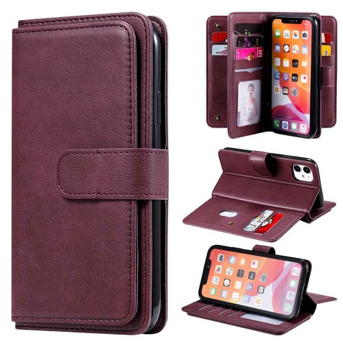 10 Card Holder Wallet Leather Case Cover For iPhone 11 Pro Max XS XR 6s 7 8 SE 2 - Picture 11 of 43