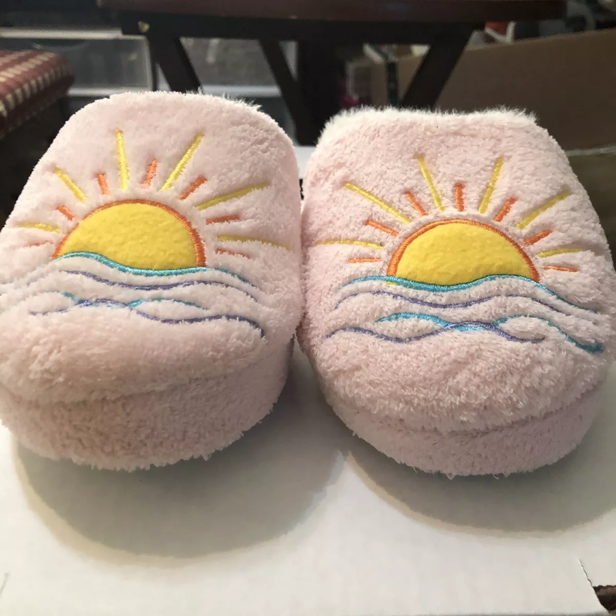 kooba Women s Faux Fur Memory Foam Slippers Good Morning Sunshine