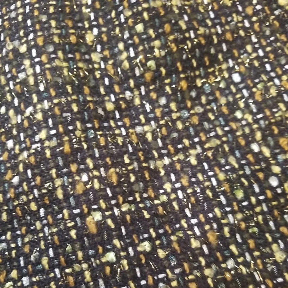 Blazer Chaus Mujer Tweed Botón Frontal Talla 8 - Preppy Business - Marrón Dorado Foto 4 de 4