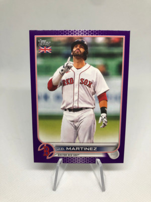 JD Martinez 2022 Topps UK Edition Purple /50 Card #54 Sox