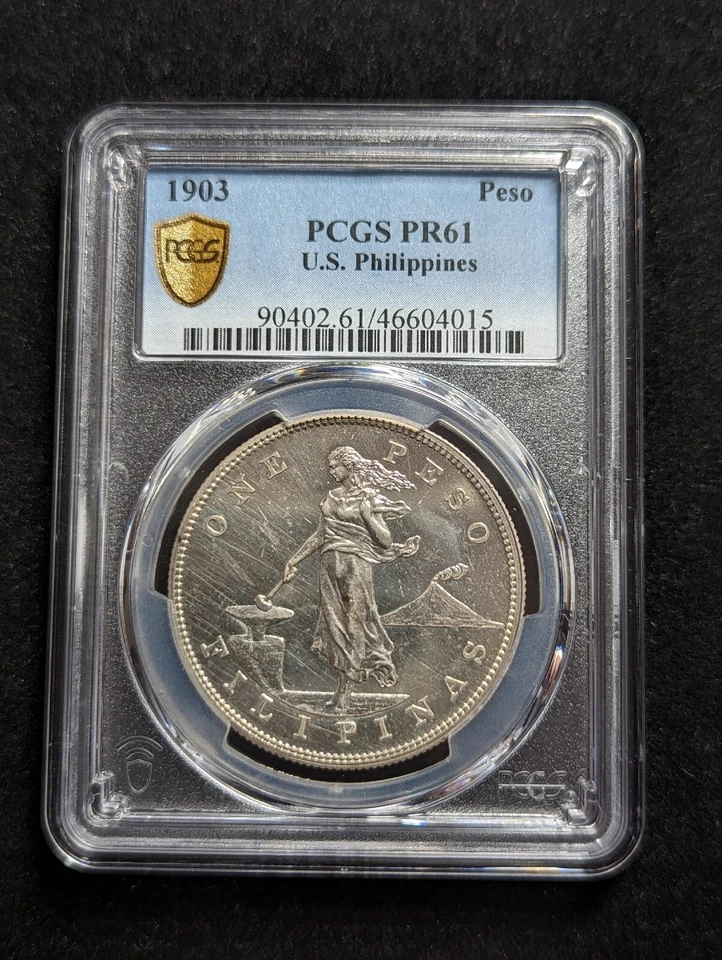 1903 Proof Peso PCGS PR61 U.S. Philippines 90402.61/46604015 - Image 3 of 4