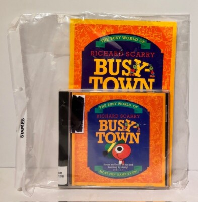 The Busy World of Richard Scarry Busy-Town Vintage PC CD-ROM  1993 and book