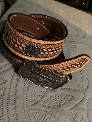 1.25in Western Belt with Concho Accents for Jeans Vintage | Accessories | Vintage Black Leather Concho Belt  main image 2