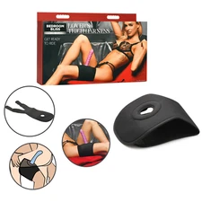 Adjustable Strap-On Thigh Harness Built-In O Ring Dildo Compatible Adult Sex Toy