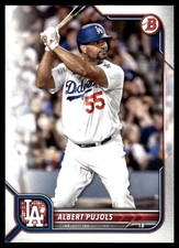 Albert Pujols 2022 Bowman #39 Los Angeles Dodgers FREE SHIPPING AutographDen