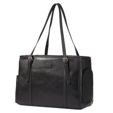 Fashion Dog Purse Pet Carrier Leather Bag for Small Dogs Cats Puppy, Portable...
