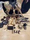 Vintage 1966 Louis Marx Johnny West Palomino Horse Figure W/many Accessories