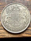 1942 Canada 50 Cents King George 80% Silver Coin