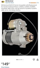Starter For Yamaha Outboard Motor 250HP Z250Tur Z250Txr 2003-2006; SHI0123