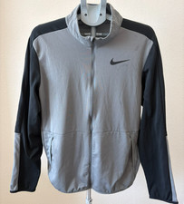 Nike Front Full Zip Up Jacket Fleece Dri Fit Men  s Size Large Gray And Black