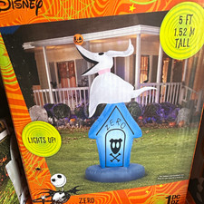 Disney LED Lighted Inflatable Zero Doghouse Halloween Yard Decoration 5 ft