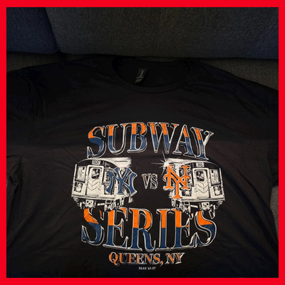 SALE 30% NY Mets Subway Series 2026 Black Shirt Giveaway Reprint Gildan