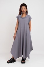 IGOR DOBRANIC Grey Vera Cotton Dress SALE rrp £239.00 BNWT S/M/L/XL