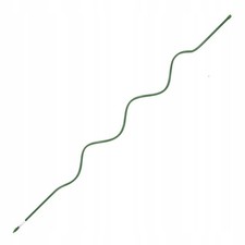 10x 180cm Spiral Plant Support Stakes for Tomatoes, Green Steel Tube