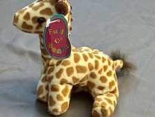 Full O' Beans Giraffe Plush Stuffed Animal, Tan Brown, Retired, 2000 FOB-001