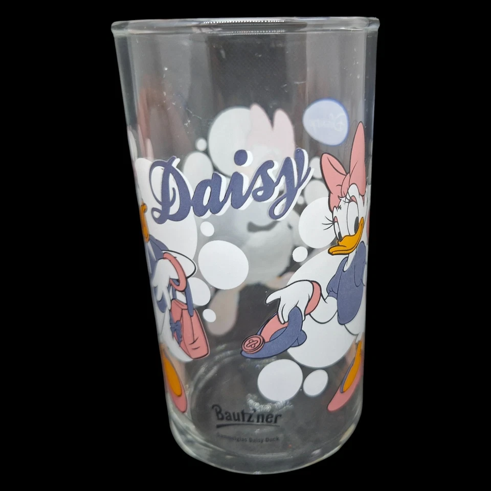 Daisy Duck Sammelglas Glas Bautzner Senfglas Disney Selten Vintage Sammler 11 cm - Bild 2 von 4