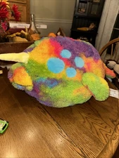 Squishable Narwhal Prism Tie Dye 15” Stuffed Animal Plush Sea Retired