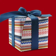 Multicolor Sweater Print Wrapping Paper, Classic Holiday Christmas Gift Wrap