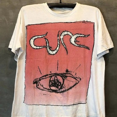 The Cure Wish Tour '92 Tee reprinted white short sleeve 2 sided tee QT4371
