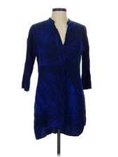 H By Halston Women Blue Casual Dress 8