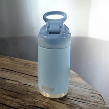 10 Oz Nuby Thirsty Kids No Spill Flip-It Reflex Stainless Steel Water Bottle