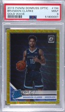 2019 Donruss Optic Rated Rookie Tmall Gold Wave Prizm Brandon Clarke PSA 9 d1r