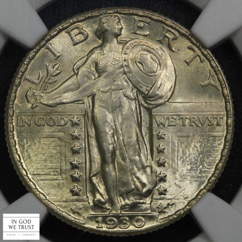 1930 Standing Liberty Silver Quarter 25C NGC MS 63 CAC - Image 3 of 4