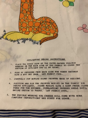 Vintage Precious Moments 90s Applique Fabric NOS - Picture 4 of 10