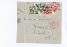 Luftpostbeleg Lettland 1932 LIEPAJA-über Berlin-Darmstadt